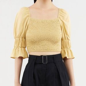 NWT Shirred Crop Top